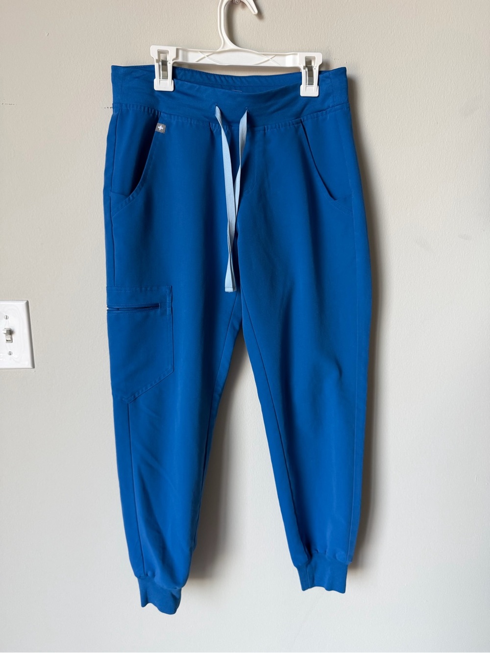 FIGS Petite Royal Blue Scrub Pants with Drawstring Waist
